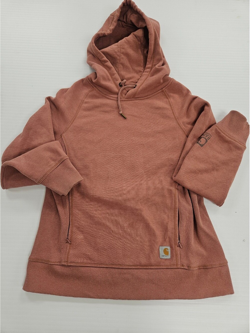 Carhartt Women's Small (4-6) Hooded Pullover Sweatshirt in Dusty Rose